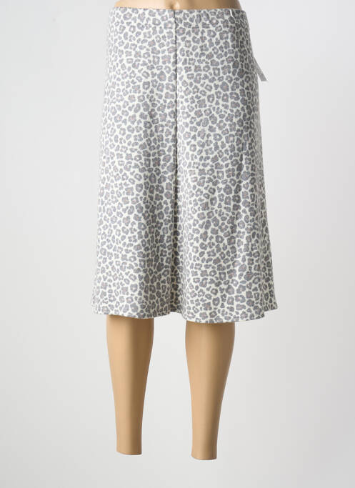 Jupe mi-longue gris FRANK WALDER pour femme