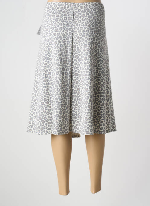 Jupe mi-longue gris FRANK WALDER pour femme