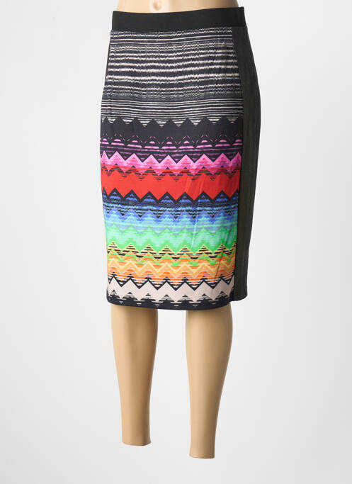 Jupe mi-longue noir FRANCE RIVOIRE pour femme