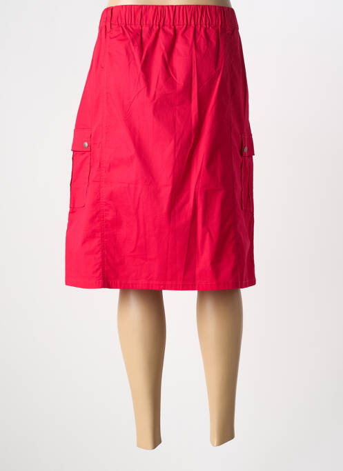 Jupe mi-longue rouge GRIFFON pour femme
