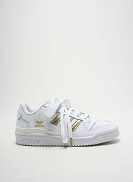 Baskets tissage satiné talon plat jusqu'à 3cm blanc ADIDAS femme