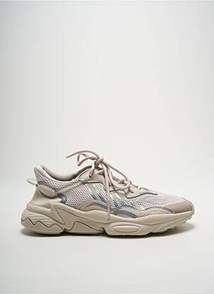 Baskets tissage satiné bout rond beige ADIDAS homme
