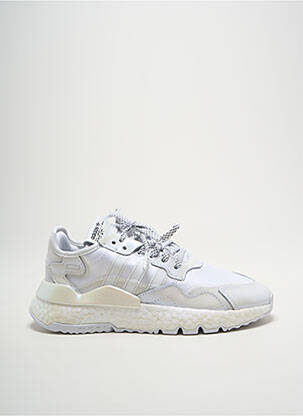 Baskets tissage satiné talon de 4 à 6cm blanc ADIDAS femme