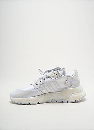 Baskets tissage satiné talon de 4 à 6cm blanc ADIDAS femme