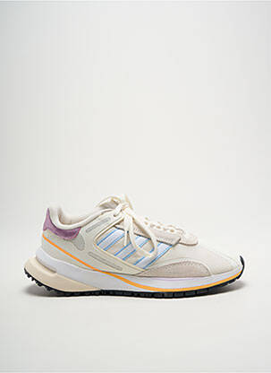 Baskets tissage satiné talon plat jusqu'à 3cm beige ADIDAS femme