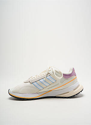 Baskets tissage satiné talon plat jusqu'à 3cm beige ADIDAS femme