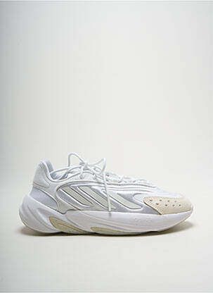 Baskets tissage satiné talon de 4 à 6cm blanc ADIDAS femme