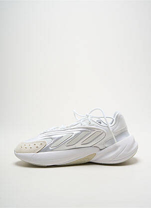 Baskets tissage satiné talon de 4 à 6cm blanc ADIDAS femme