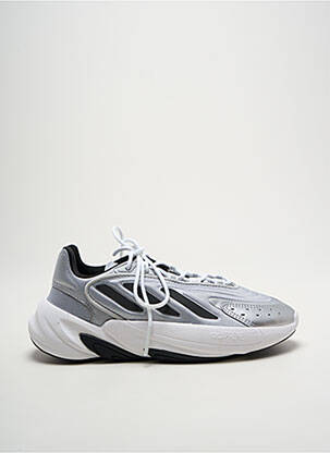 Baskets tissage satiné talon de 4 à 6cm argent ADIDAS femme