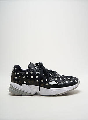 Baskets tissage satiné talon de 4 à 6cm noir ADIDAS femme