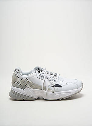 Baskets tissage satiné talon plat jusqu'à 3cm blanc ADIDAS femme