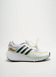 Baskets tissage satiné talon de 4 à 6cm blanc ADIDAS femme