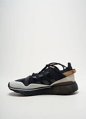 Baskets tissage satiné bout rond noir ADIDAS homme