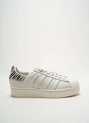 Baskets semelle amovible talon plat jusqu'à 3cm blanc ADIDAS femme