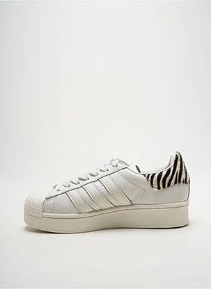 Baskets semelle amovible talon plat jusqu'à 3cm blanc ADIDAS femme