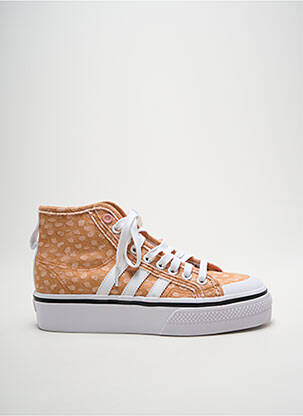 Baskets plateforme talon plat jusqu'à 3cm orange ADIDAS femme