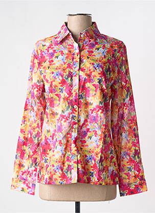 Chemisier imprimé fleurs manches longues rose ONADO femme