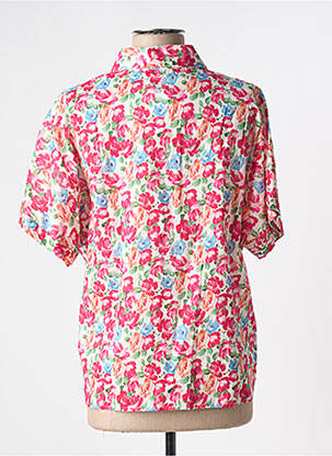 Chemisier imprimé fleurs manches courtes rose ONADO femme