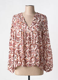 Blouse imprimé fantaisie manches longues rose LA PETITE ETOILE femme