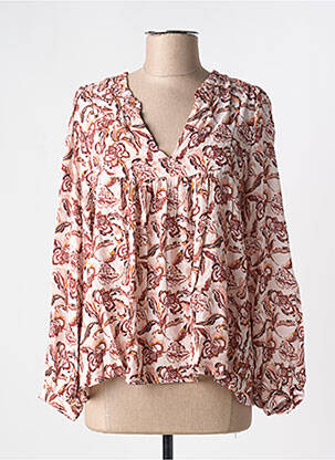 Blouse imprimé fantaisie manches longues rose LA PETITE ETOILE femme