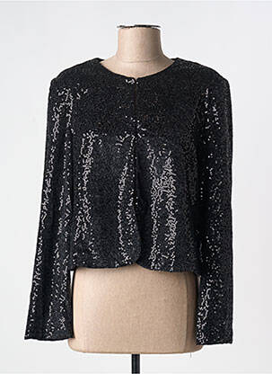 Veste casual col rond noir LA PETITE ETOILE femme