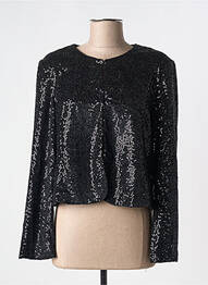 Veste casual col rond noir LA PETITE ETOILE femme