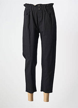 Pantacourt stretch taille normale noir MARIE ILE DE RE femme