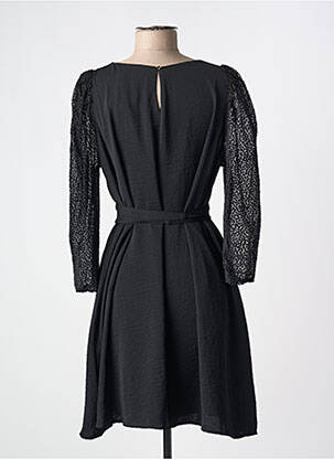 Robe mi-longue manches longues manches longues noir LA PETITE ETOILE femme
