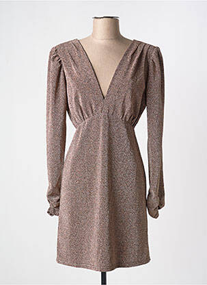 Robe mi-longue manches longues manches longues or LA PETITE ETOILE femme