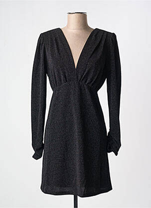 Robe mi-longue manches longues manches longues noir LA PETITE ETOILE femme
