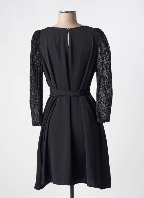 Robe mi-longue manches longues manches longues noir LA PETITE ETOILE femme