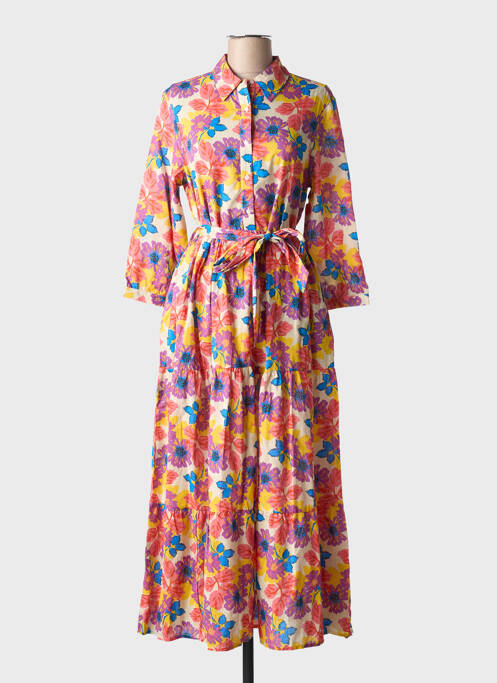 Robe longue jaune CHICOSOLEIL pour femme