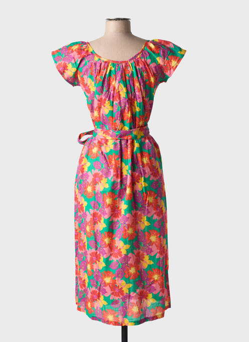 Robe mi-longue rose CHICOSOLEIL pour femme