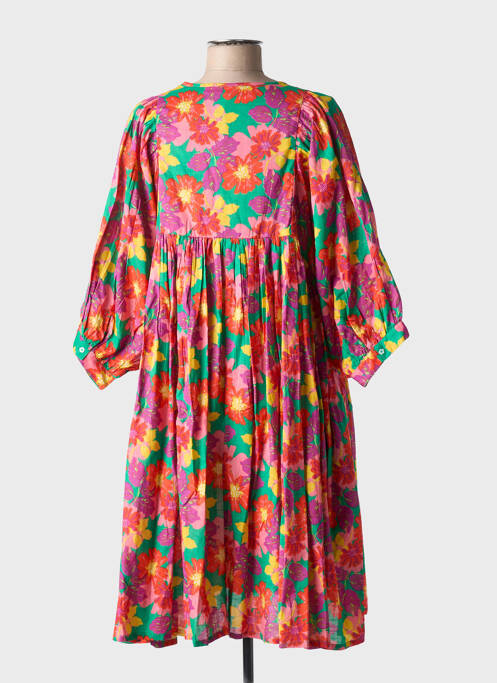 Robe mi-longue rose CHICOSOLEIL pour femme