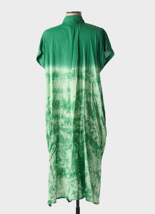 Robe mi-longue vert CHICOSOLEIL pour femme