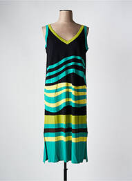 Robe mi-longue sans manche sans manche vert SCORZZO femme