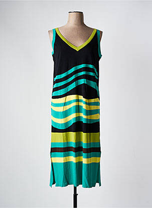Robe mi-longue sans manche sans manche vert SCORZZO femme