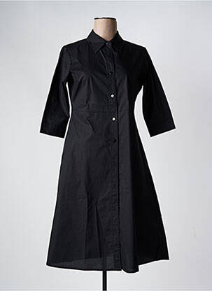 Robe mi-longue manches 3/4 manches 3/4 noir MAUD & SACHA femme