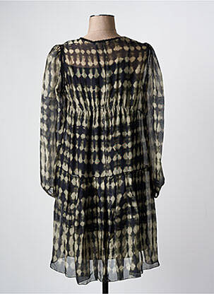 Robe courte coupe fluide manches longues noir BEATE HEYMANN femme