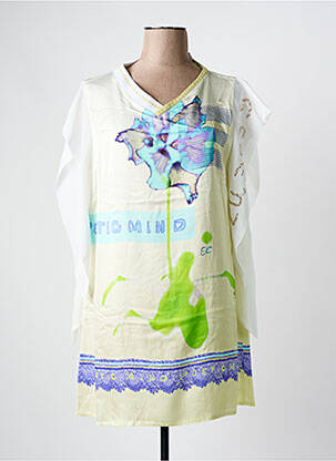 Tunique manches courtes coupe fluide jaune ELISA CAVALETTI femme