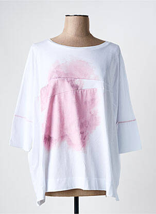 T-shirt manches 3/4 manches 3/4 blanc OZAI N KU femme