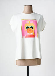 T-shirt sérigraphie manches courtes beige RINO & PELLE femme