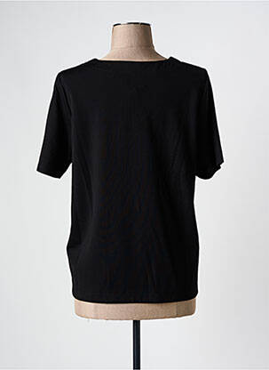 T-shirt coupe droite manches courtes noir LEO & UGO femme