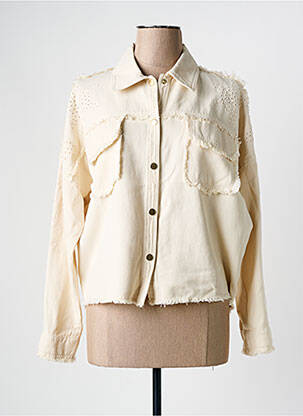 Veste casual coupe droite beige EVA KAYAN femme