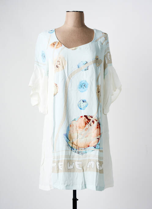 Robe courte manches courtes manches courtes blanc ELISA CAVALETTI femme
