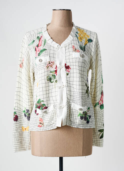 Gilet manches longues beige JEI'S BY LETIZIA DENARO pour femme