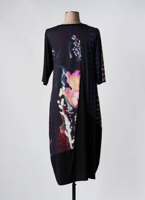 Robe mi-longue noir OZAI N KU pour femme