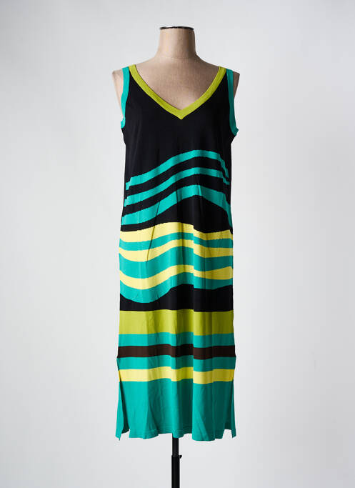 Robe mi-longue vert SCORZZO pour femme