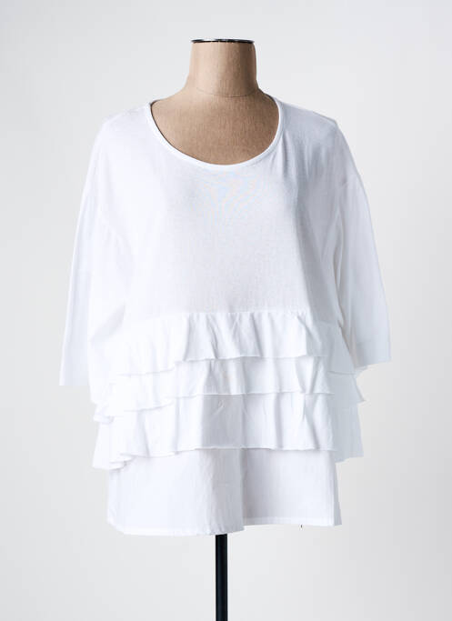 Tunique manches longues blanc ALEMBIKA pour femme