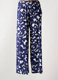Pantalon droit stretch taille normale bleu REVER MILE femme